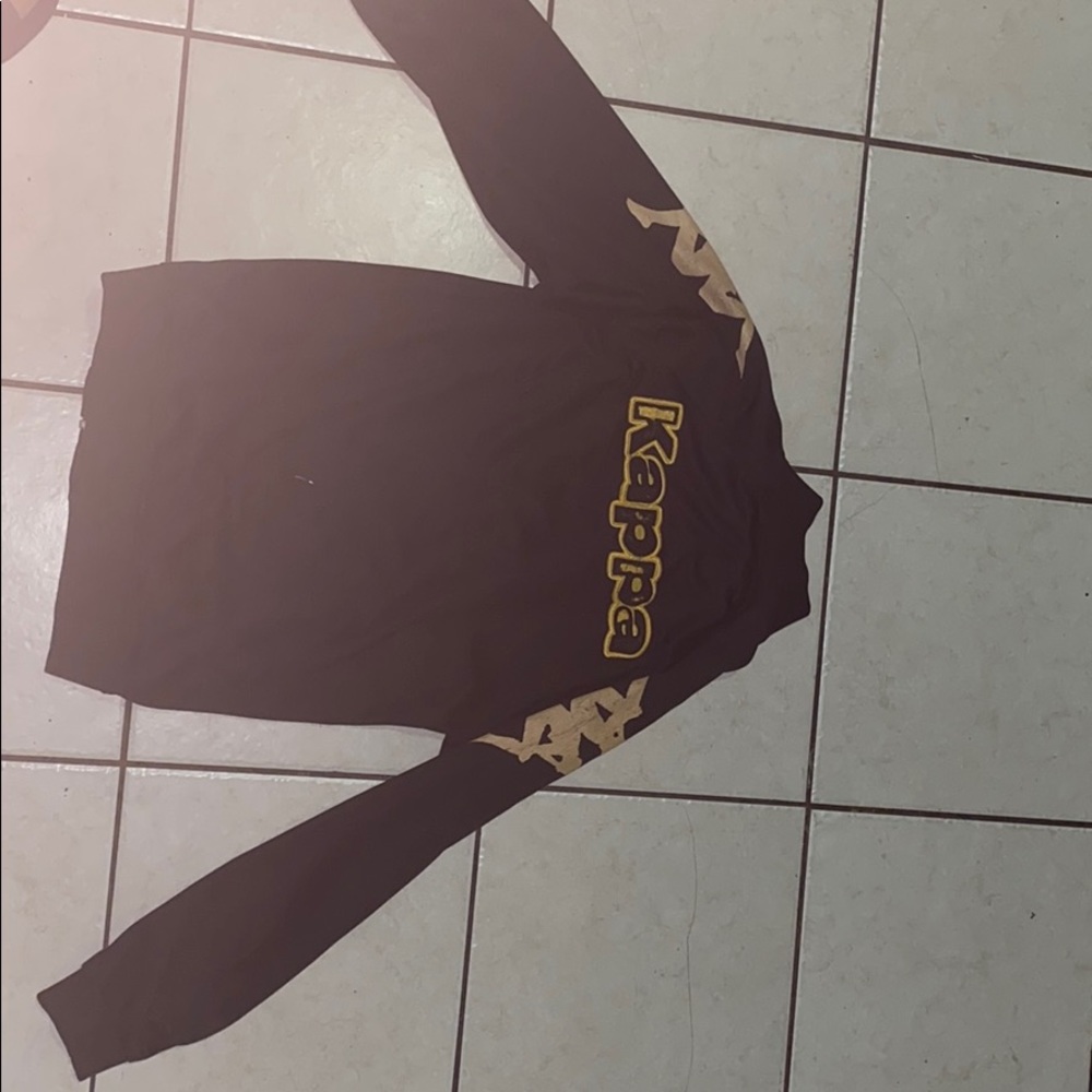 Kappa Tracksuit Jacket Black and Gold